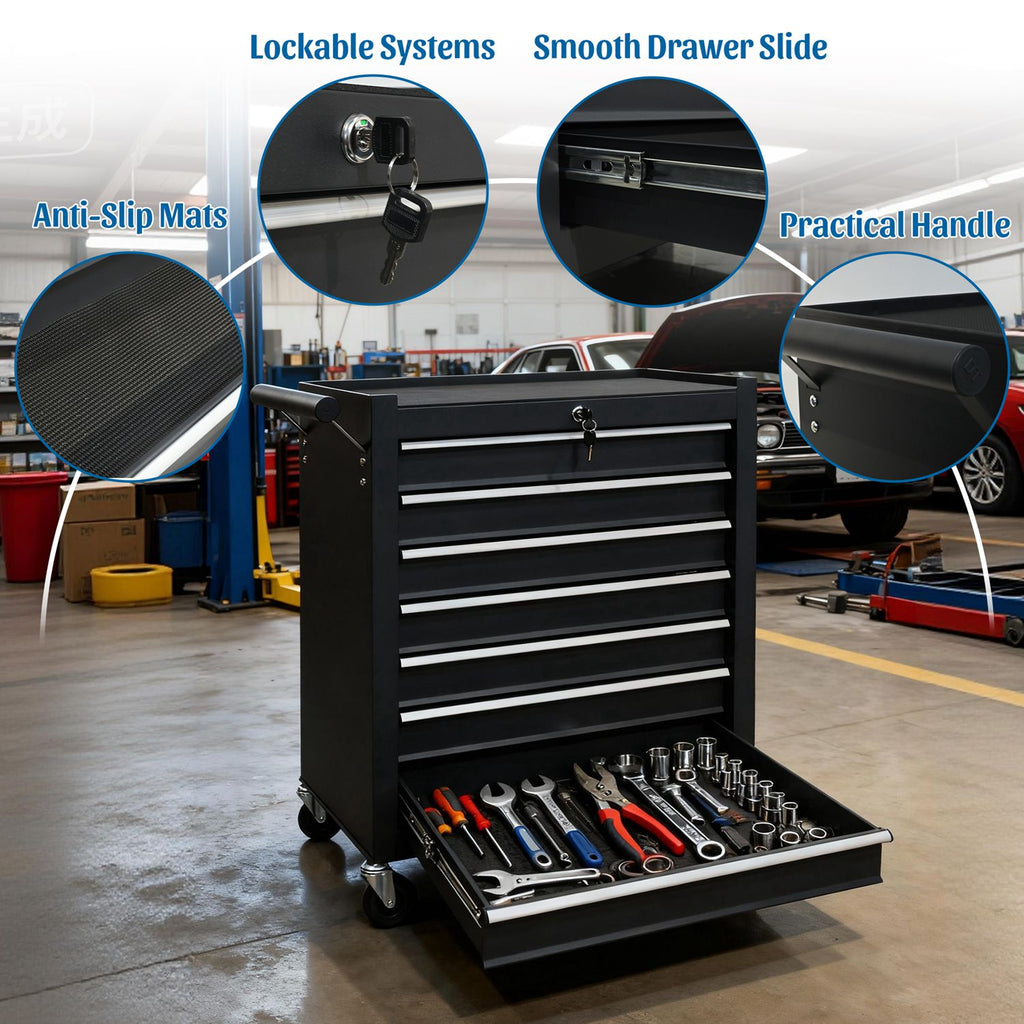 SwitZer Tool Cabinet Trolley Black