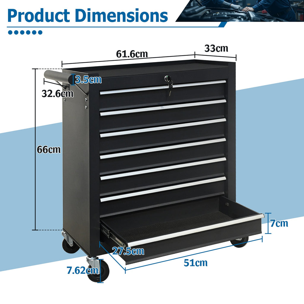 SwitZer Tool Cabinet Trolley Black