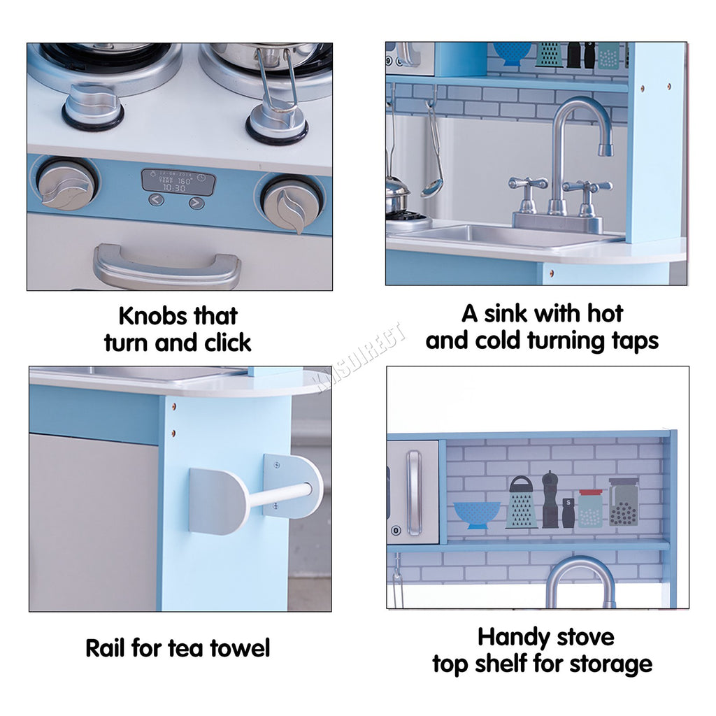 GALACTICA Role Play Kitchen with Utensil Kids Cooking Set