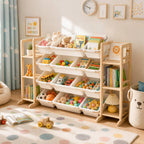 GALACTICA Kids Toy Storage Organizer with Bookshelf