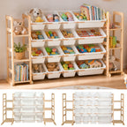 GALACTICA Kids Toy Storage Organizer with Bookshelf