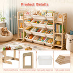 GALACTICA Kids Toy Storage Organizer with Bookshelf