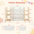 GALACTICA Kids Toy Storage Organizer with Bookshelf