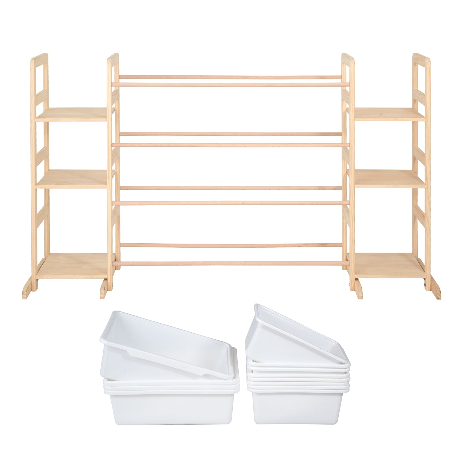 GALACTICA Kids Toy Storage Organizer with Bookshelf
