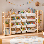 GALACTICA Kids Toy Storage Organizer with Bookshelf
