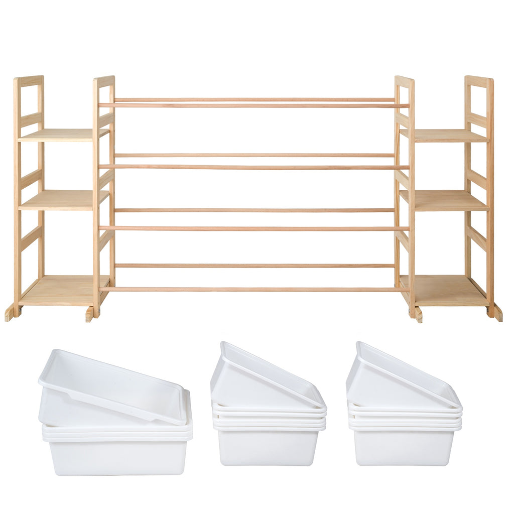GALACTICA Kids Toy Storage Organizer with Bookshelf