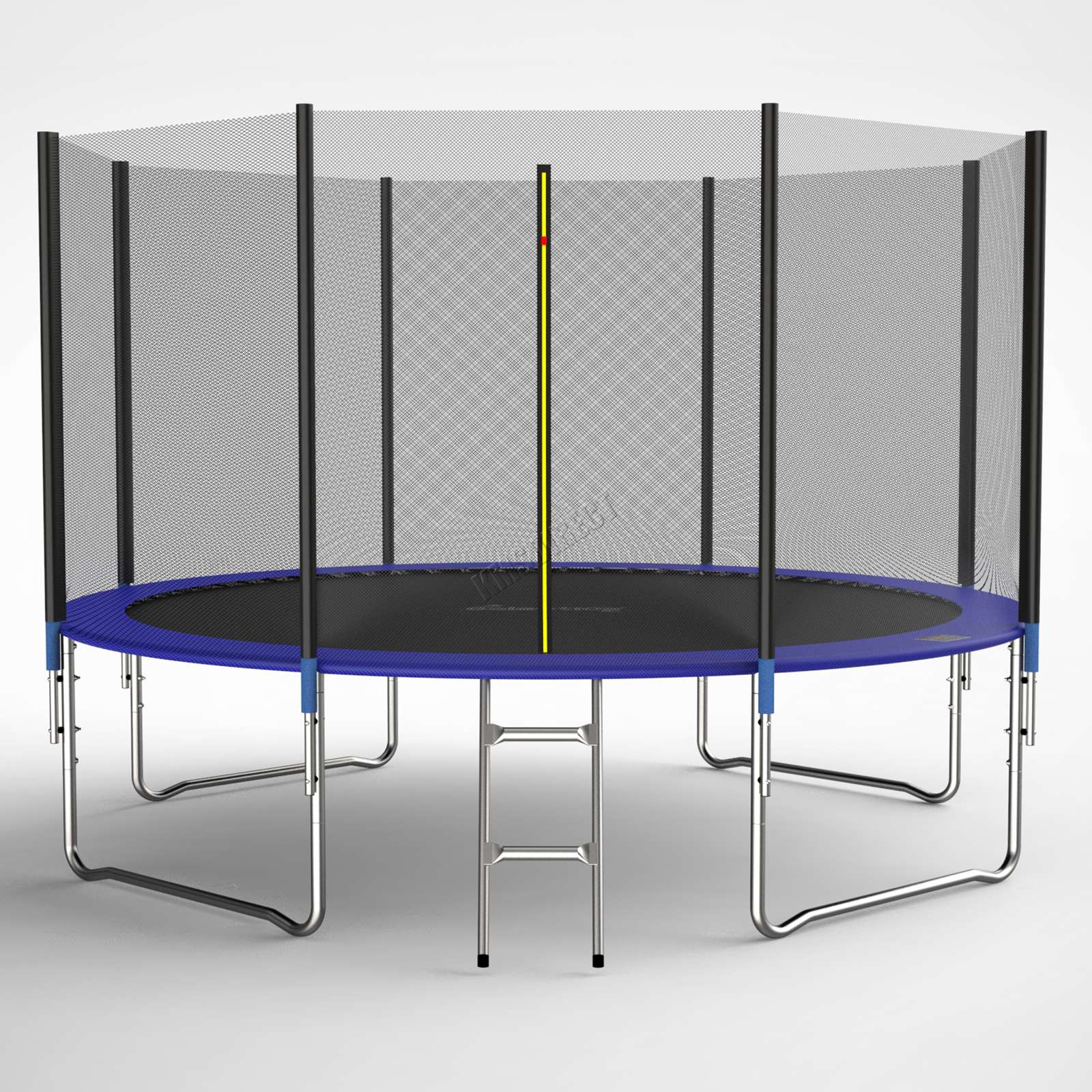 GALACTICA Trampoline Set Round with Safety Net Enclosure Blue