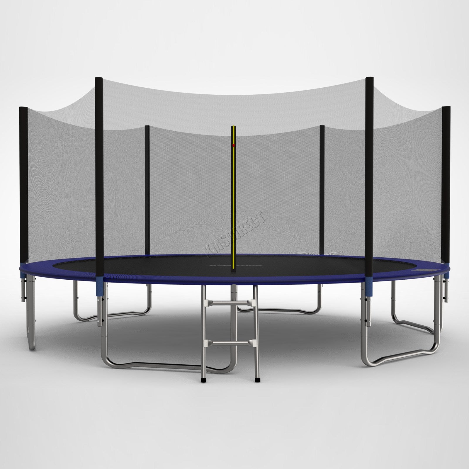 GALACTICA Trampoline Set Round with Safety Net Enclosure Blue