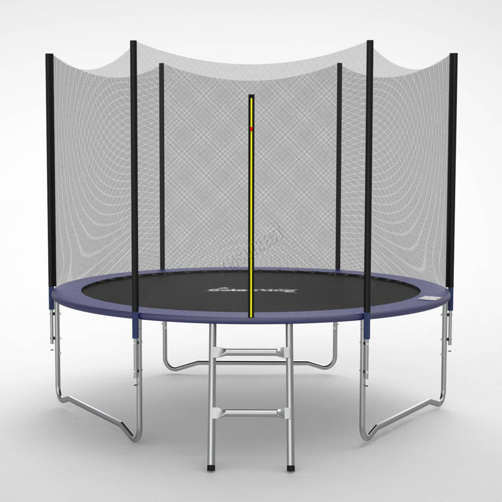 GALACTICA Trampoline Set Round with Safety Net Enclosure Blue