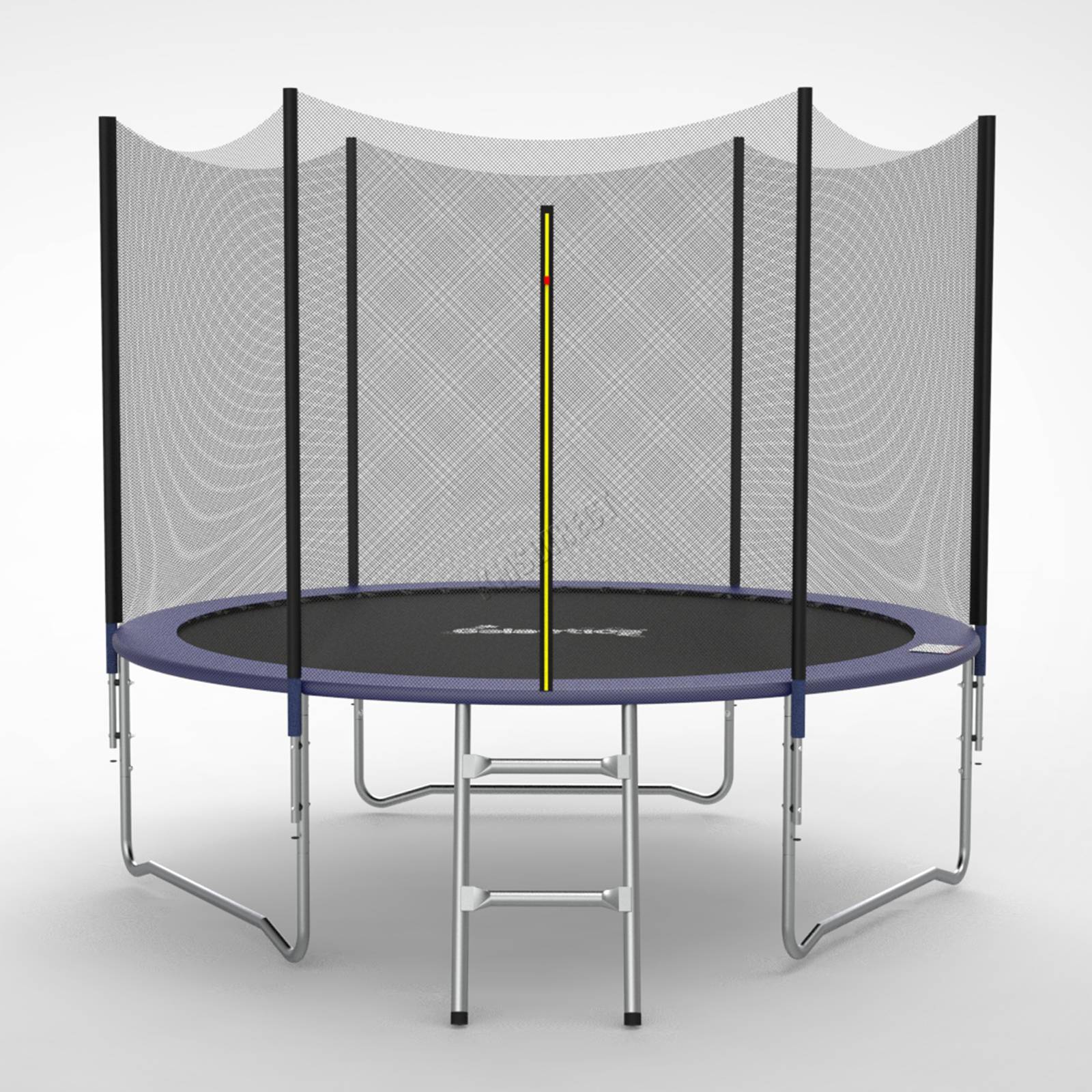 GALACTICA Trampoline Set Round with Safety Net Enclosure Blue