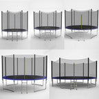 GALACTICA Trampoline Set Round with Safety Net Enclosure Blue