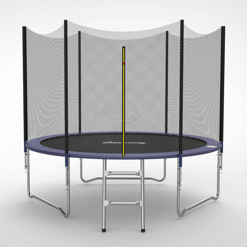 GALACTICA Trampoline Set Round with Safety Net Enclosure Blue
