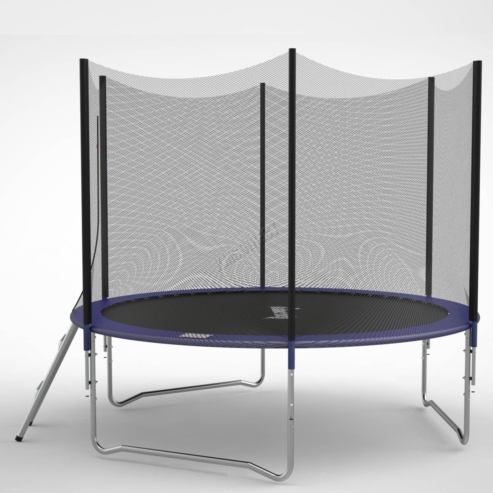 GALACTICA Trampoline Set Round with Safety Net Enclosure Blue