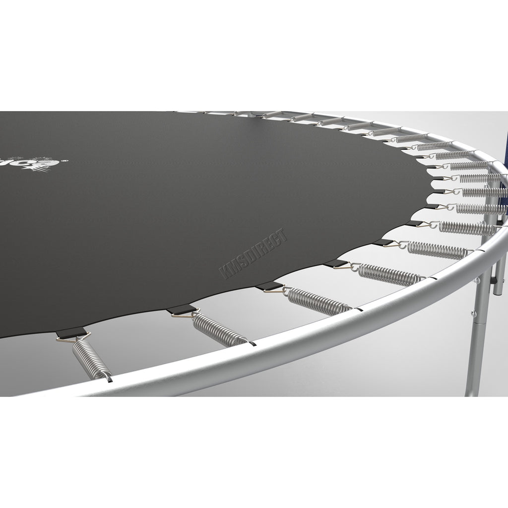 GALACTICA Trampoline Set Round with Safety Net Enclosure Blue