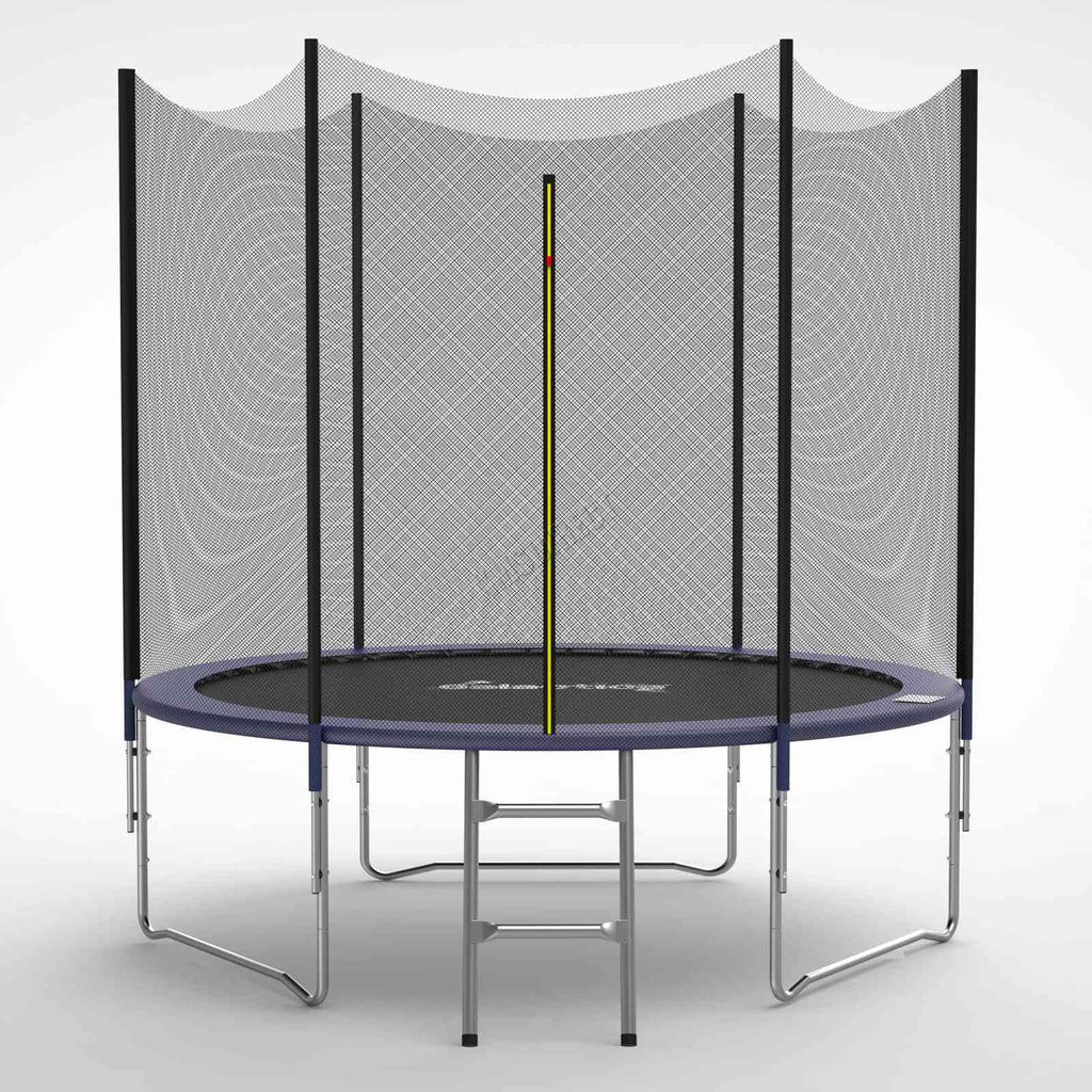 GALACTICA Trampoline Set Round with Safety Net Enclosure Blue