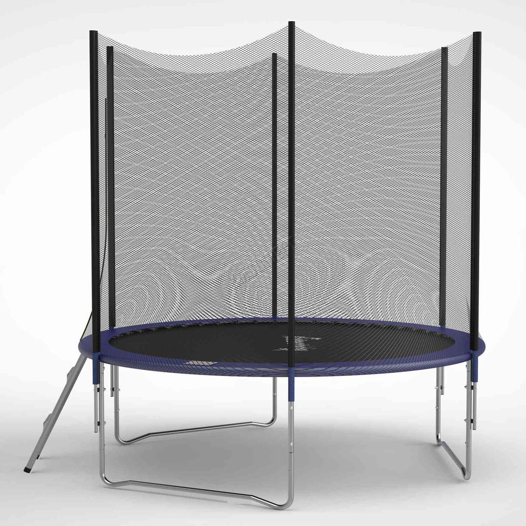 GALACTICA Trampoline Set Round with Safety Net Enclosure Blue