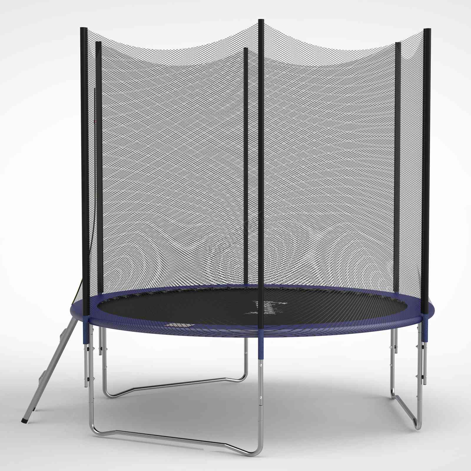 GALACTICA Trampoline Set Round with Safety Net Enclosure Blue