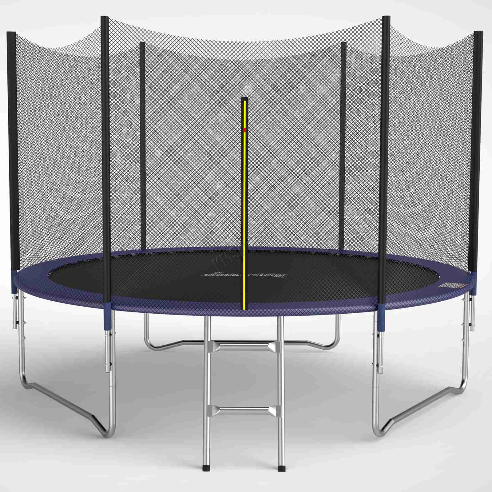 GALACTICA Trampoline Set Round with Safety Net Enclosure Blue
