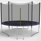 GALACTICA Trampoline Set Round with Safety Net Enclosure Blue