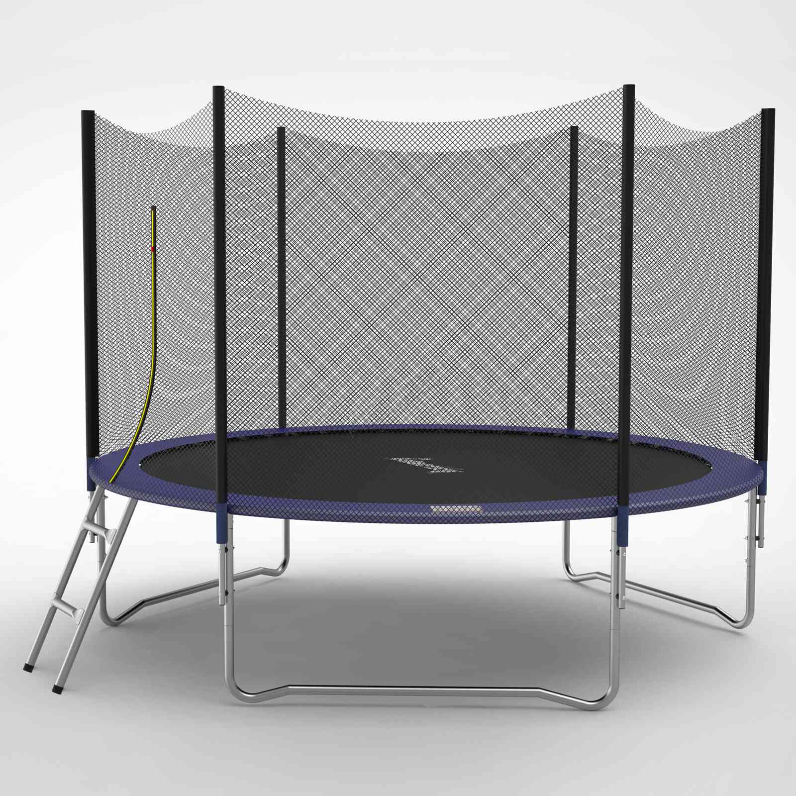 GALACTICA Trampoline Set Round with Safety Net Enclosure Blue