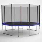 GALACTICA Trampoline Set Round with Safety Net Enclosure Blue