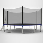 GALACTICA Trampoline Set Round with Safety Net Enclosure Blue
