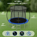 GALACTICA Trampoline Super With Safety Net Enclosure