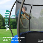 GALACTICA Trampoline Super With Safety Net Enclosure