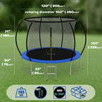 GALACTICA Trampoline Super With Safety Net Enclosure