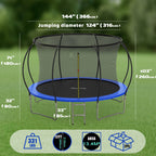 GALACTICA Trampoline Super With Safety Net Enclosure