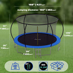 GALACTICA Trampoline Super With Safety Net Enclosure