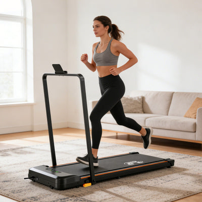 FIT4YOU Treadmills Walking Pad Black