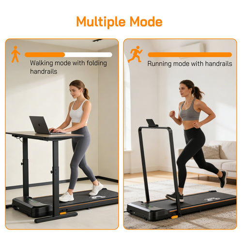 FIT4YOU Treadmills Walking Pad Black