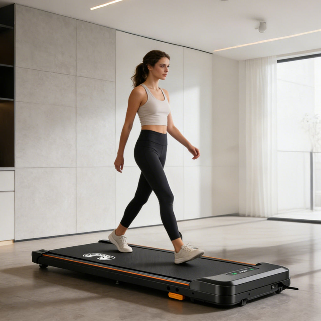 FIT4YOU Treadmills Walking Pad Black