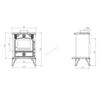 HEATSURE Woodburner Stove JA013 5KW
