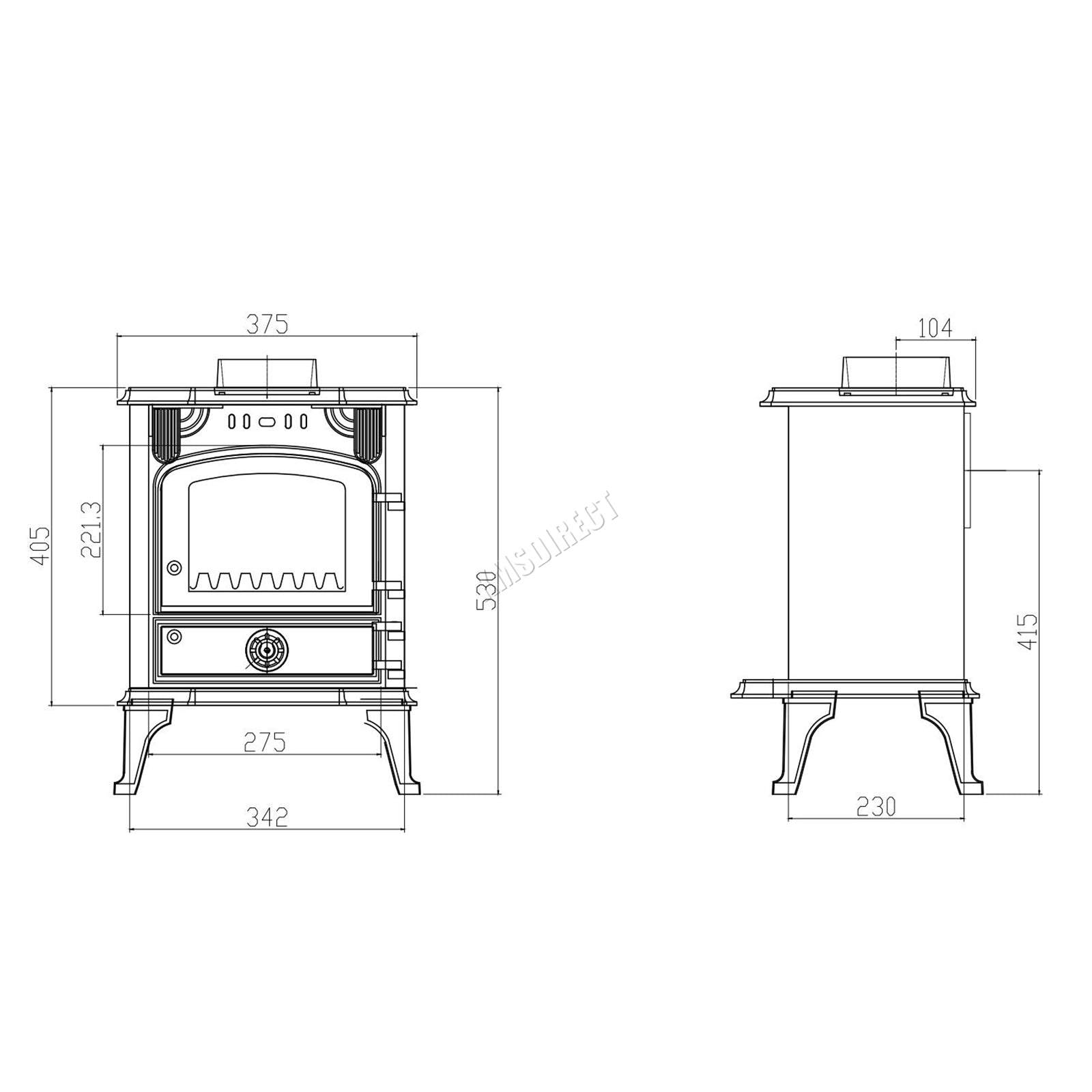 Heatsure Multi-Fuel stove 4.5kw