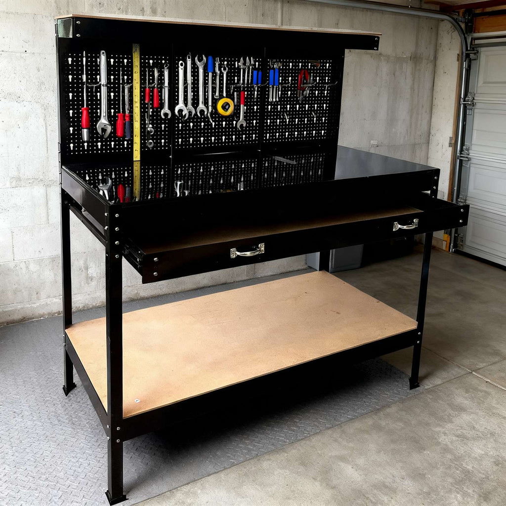 SwitZer Metal Workbench Black