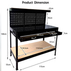 SwitZer Metal Workbench Black