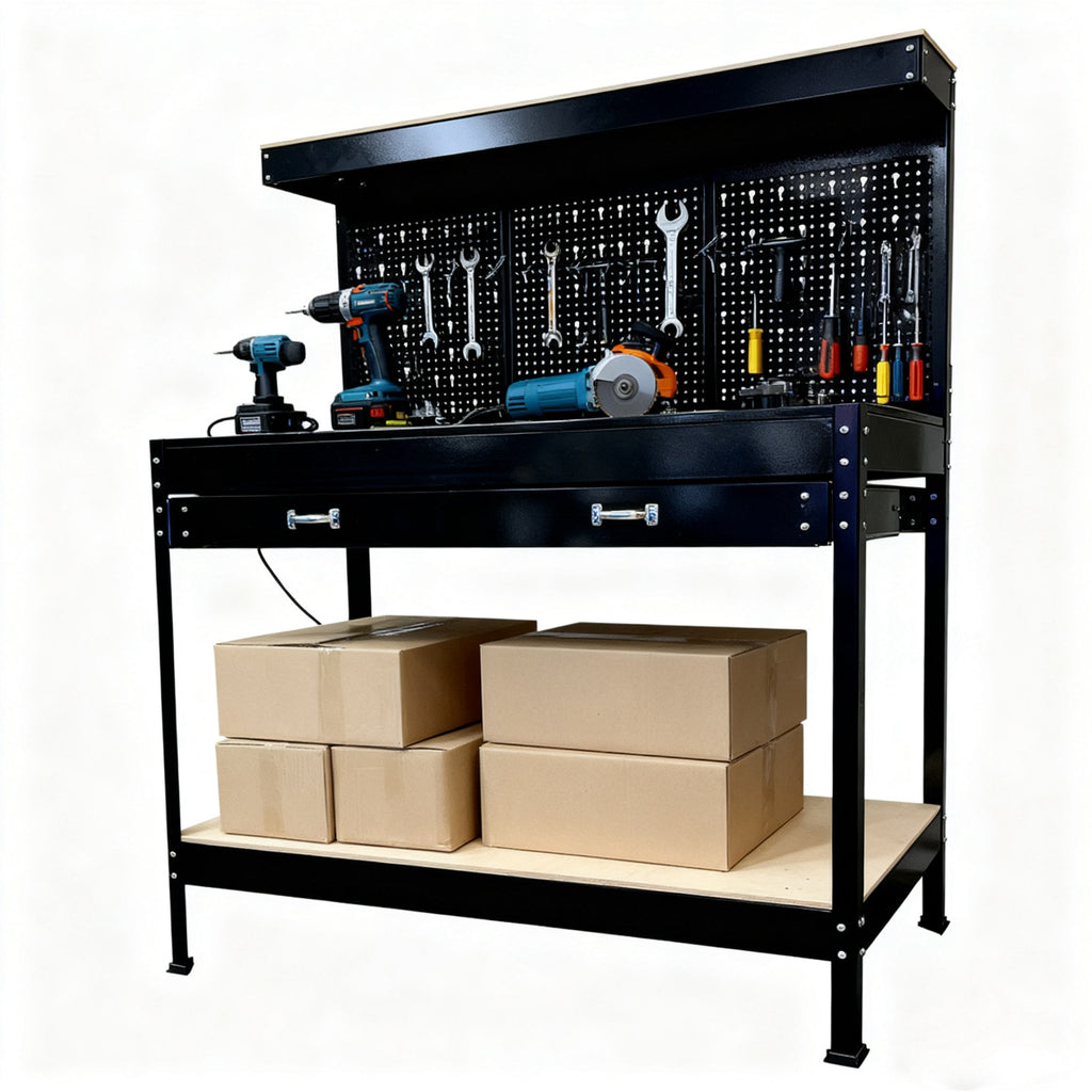 SwitZer Metal Workbench Black