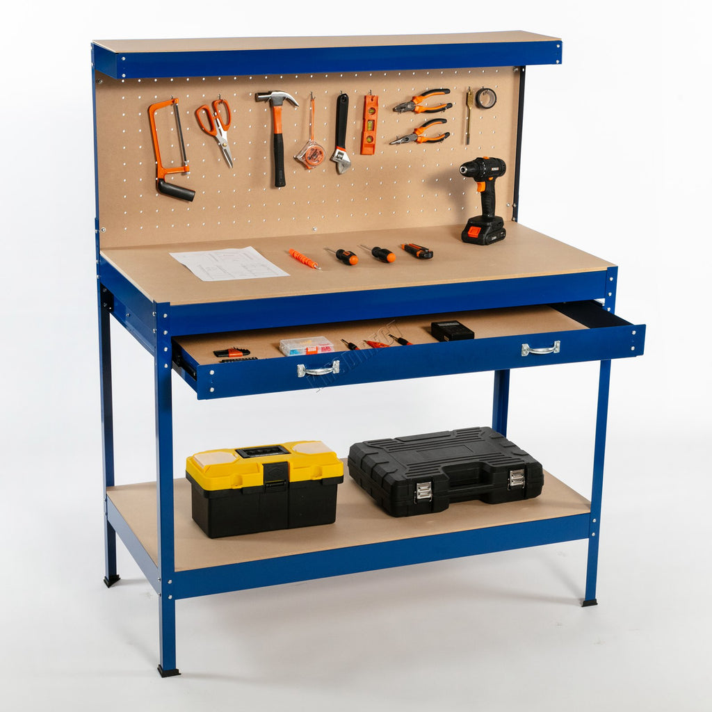 SwitZer Steel Work Bench Storage Pegboard