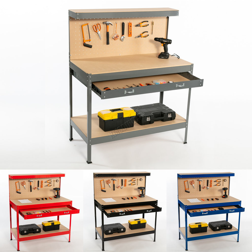 SwitZer Steel Work Bench Storage Pegboard