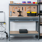 SwitZer Steel Work Bench Storage Pegboard