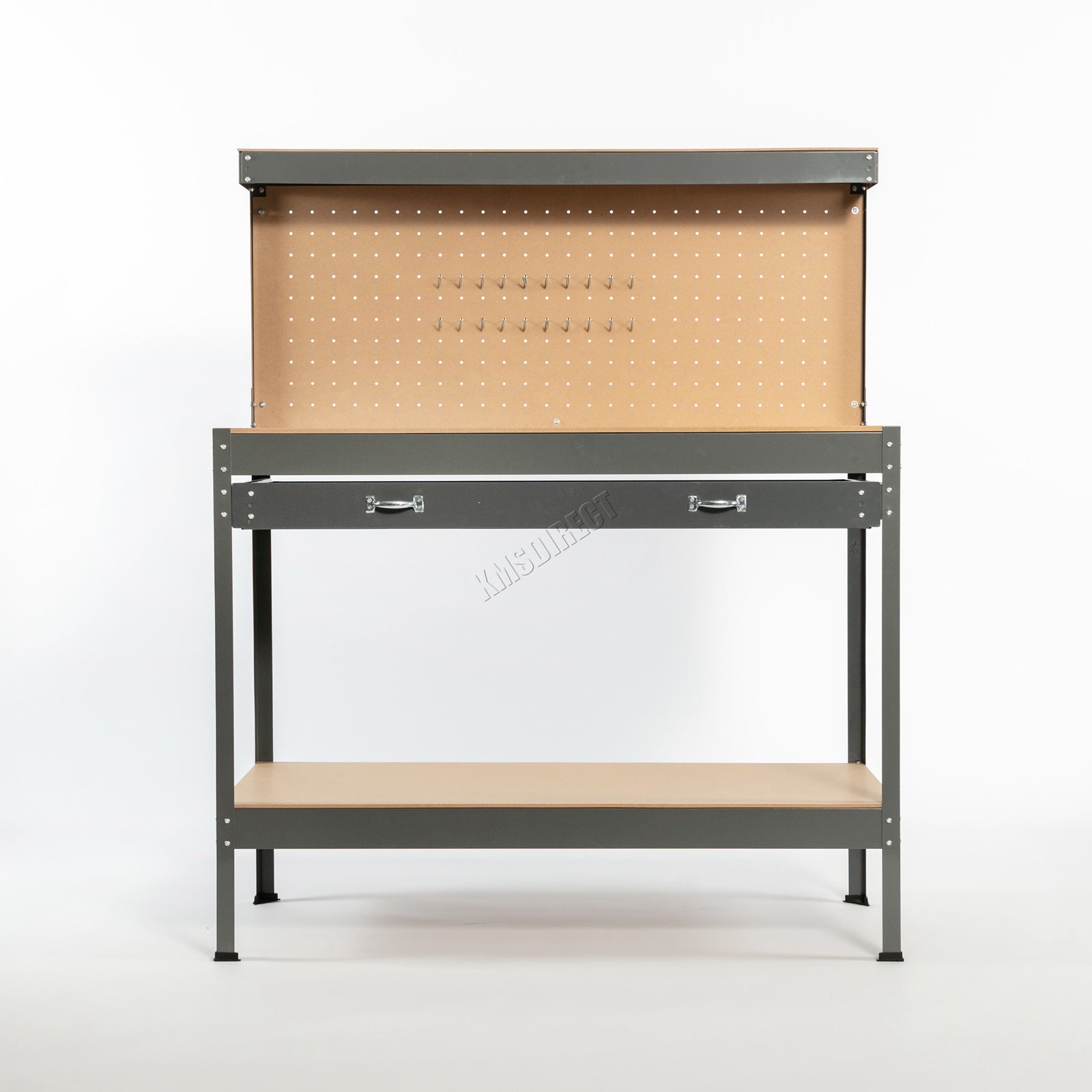 SwitZer Steel Work Bench Storage Pegboard