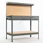 SwitZer Steel Work Bench Storage Pegboard