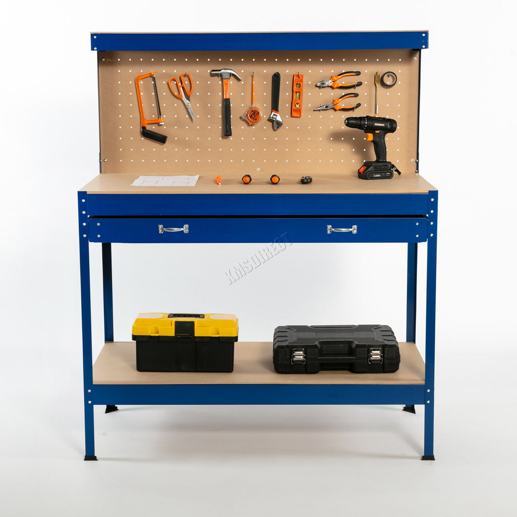SwitZer Steel Work Bench Storage Pegboard