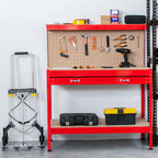 SwitZer Steel Work Bench Storage Pegboard