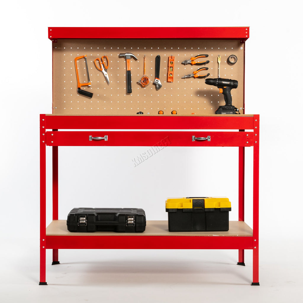 SwitZer Steel Work Bench Storage Pegboard