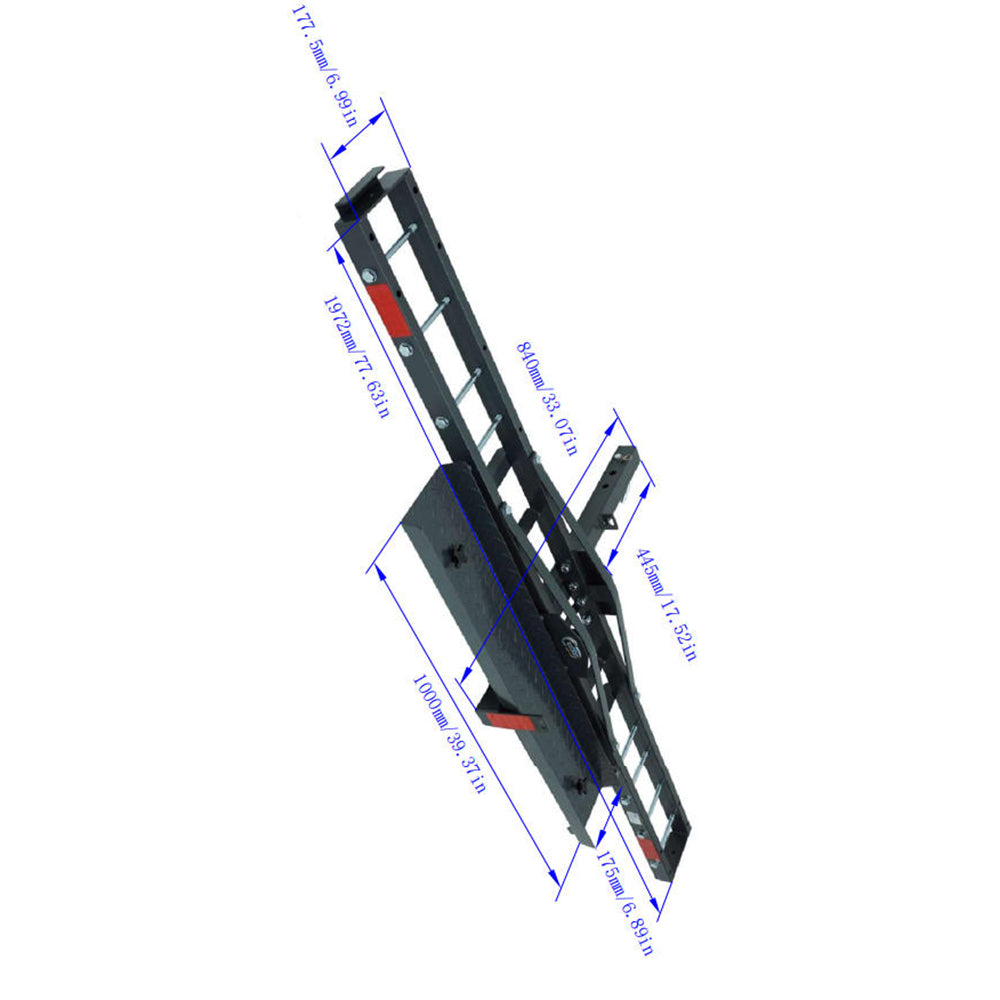 SwitZer Motorcycle Hitch Carrier 485LBS Grey